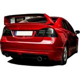 Paşa Tuning Honda Civic FD6 2006 - 2011 Mugen RR Sağ Sol Çift Çıkış Arka Tampon Eki - Difüzör Plastik)