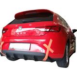 Paşa Tuning Seat Leon MK3 5F 2013 - 2016 Style Custom Arka Tampon Eki - Difüzör (Plastik)
