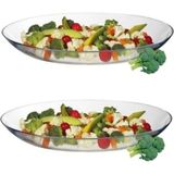 Paşabahçe 10358 Invitation 2 Li Oval Servis Kayık Tabak 25 Cm Çok Renkli %100 Pamuk Malzemeden Üretilmiştir FMA05206 - 0 - 3 lt