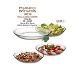 Paşabahçe 10358 Invitation Oval Tabak 4lü 25x19 cm