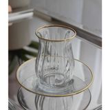 Paşabahçe 12 Prç Çay Bardağı Gold - Beyaz - Altın