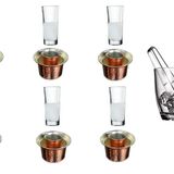 Paşabahçe-14 Parça Bakır Ehlikeyf ve Rakı Meşrubat Seti