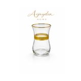 Paşabahçe 42011 Krikle Altın Çay Bardağı 6’lı Set - Ayaydın Home