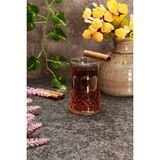 Paşabahçe 42891 Timeless Düz Boy Çay Bardağı 6 Parçalı Şeffaf Cam Desenli Set