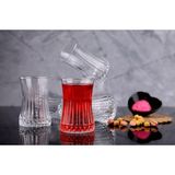 Paşabahçe 42901 Elysia 12 Parçalı Şeffaf Cam Çay Bardak Seti Desenli 170 Cc