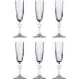Paşabahçe 440313 Amore Flüt Kadehi 150 cc Cam Desenli 6 Parçalı Şeffaf Set - 1 Adet - 150 ml