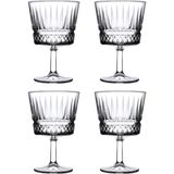 Paşabahçe 440455 Elysia Magnolia Sunum Bardağı 260CC Şeffaf Desenli Cam 4 Parçalı Set
