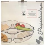Paşabahçe 5 Bölmeli Cam Tabak Basic 1 Şeffaf Renkli 42 cm Ebatlarda Yerli Üretim