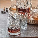 Paşabahçe 52810 Timeless 4 Parçalı Şeffaf Desenli Cam Viski Bardak Seti