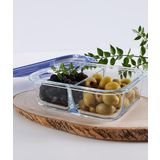 Paşabahçe 530286G Mavi 2 Adet Bölmeli Cam Saklama Kabı