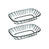 Paşabahçe 53702 Mezze Cam 2li Çerezlik Meze Tabağı Kahvaltılık 16CM
