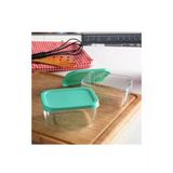 Paşabahçe 53733 Snow Box Saklama Kabı Yeşil 420 Cc 2'Li