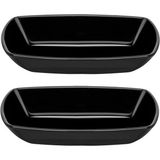 Paşabahçe 54942 Tokio Cam Siyah 2li Çerezlik Meze Servis Tabağı Kahvaltılık 18cm