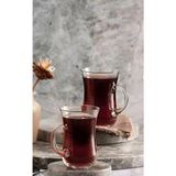Paşabahçe 55411 Lina G4U KULPLU Çay Bardağı 140 cc 6'lı - Şeffaf