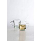 Paşabahçe 55531 Aware Basic Cam 2li 340CC Kulplu Çay Kahve Mug Kupa Bardak Takımı - 340 ml - Şeffaf