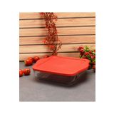 Paşabahçe 59024 Kırmızı Kapaklı 25x22 CM Borcam Kare Tepsi