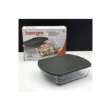 Paşabahçe 59854 Gri 21x16 cm Kapaklı Borcam Fırın Tepsisi