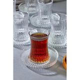 Paşabahçe 6 Kişilik Elysia Bardak Riva Tabak Çay Takımı - 12 Parça Set