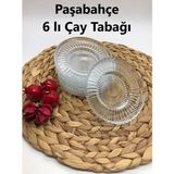 Paşabahçe 6 Lı Çay Tabağı Şeffaf Cam Malzeme ile Elysia Çay Bardağına Uyumlu