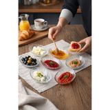 Paşabahçe 6'lı Cam Kristal Desenli Kahvaltılık Takımı - Meze Sosluk