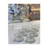 Paşabahçe 6'lı Elysia Altın Yaldızlı - Elysia Gold 235 Cc Küçük Kase - Küçük Çerezlik - Sunum Kasesi-s