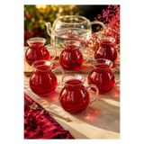 Paşabahçe 6'lı kulplu Borosilikat Cam Çay Bardağı -Tombul Model 200 ml