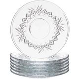 Paşabahçe 6'lı Tımeless Çay Tabağı 13 cm Desenli Cam Malzeme ile Zarif Sunum - 1 Adet