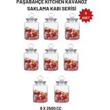 Paşabahçe 8 Adet Kitchen 2500 cc Kavanoz
