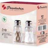 Paşabahçe 80232 Leafy 2 Li Tuzluk-Biberlik Set 100 cc - Çok Renkli