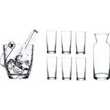 Paşabahçe 9 Parça Rakı Bardağı ve Buz Kovası Seti
