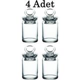 Paşabahçe 95104 Cam 4lü Kitchen Mini 240CC Arda Türkmen Baharatlık Kavanoz Seti - Şeffaf - 4 Adet - 240 ml