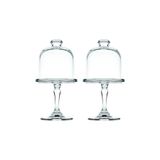 Paşabahçe 96456 Mini Ayaklı Patiserie Sunum Tabağı, 2 Adet, Renkli, Akrilik