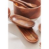 Paşabahçe Ahşap Acacia Oval Servis Tabağı M, Kahverengi