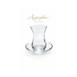 Paşabahçe Aida 12 Parça Çay Seti (6 Bardak + 6 Tabak) - Ayaydın Home