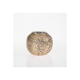 Paşabahçe Ajur Metal Tealight Mumluk S, Gold, 11 x 11 cm