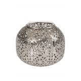 Paşabahçe Ajur Metal Tealight Mumluk S, Silver, Dekoratif
