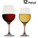 Paşabahçe Amber 6 + 6 Kadeh (12'li Kadeh Seti) - 12 Adet - Beyaz