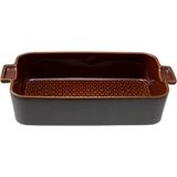 Paşabahçe Amber Petek Seramik Dikdörtgen Fırın Kabı 34 Cm, Borcam