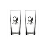 Paşabahçe Atatürk Silüet Ve İmzalı Meşrubat Bardağı 2 Adet