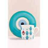 Paşabahçe Bereket Porselen Espresso Fincanı Turkuaz 100 Cc, Espresso Fincanı, 1 Adet
