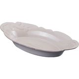 Paşabahçe Beyaz Arabesque Seramik Oval Fırın Kabı 40 Cm, Borcam