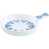 Paşabahçe Beyaz Mavi Snack 1 Porselen Servis Tabağı, Servis Tabağı, 1 Adet