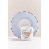 Paşabahçe Bird Art Porselen Espresso Fincanı Mavi