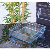 Paşabahçe Borcam Premium Kare Tepsi 22 x 22 cm Şeffaf Cam 1 Adet Isıya Dayanıklı