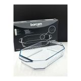 Paşabahçe Borcam Timeless Dikdörtgen Tepsi, 59974, Saydam, Kulplu