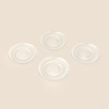 Paşabahçe Bouquet 4'lü Tatlı Tabağı - Şeffaf - 15 cm - Montajsız