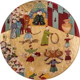 Paşabahçe Cam Geranlar Tabak 32.5 Cm, 1 Adet - Çok Renkli