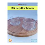 Paşabahçe Cam Reçellik, Kahvaltılık, Limonluk, Saklama Kabı, Kapaksız, 2'li Set, Şeffaf