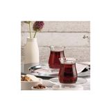 Paşabahçe Çay Bardak Linka Cam Desenli 3 Parça Şeffaf 145 ml Çay Servisi İçin
