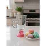 Paşabahçe Çay Bardakları2 Li Set Mat Kırmızı Mor Renk Latte Fincanı